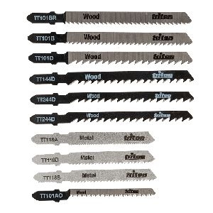 Triton - Stichsägeblätter, 10-tlg. Satz, Für Holz und Metall