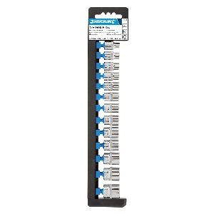 Silverline - Sechskant-Steckschlüsseleinsätze, metrisch, 3/8-Zoll-Antrieb, 13-tlg. Satz, 6–21 mm