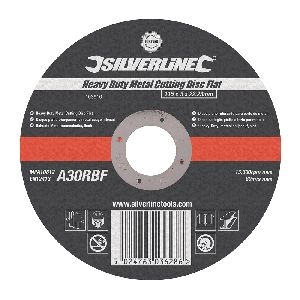 Silverline - Robuste Metalltrennscheibe, flach, 115 x 3 x 22,23 mm
