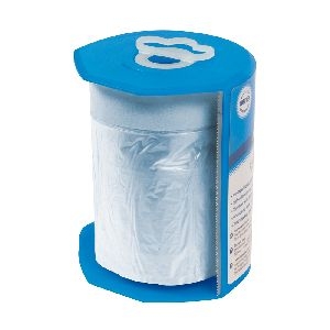 Silverline - Abdeckfolie mit Malerkreppband, Rolle auf Abroller, 550 mm x 33 m