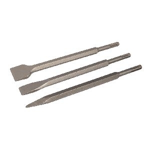 Silverline - SDS-Plus-Sechskantmeißel, 3-tlg. Satz, 250 mm; 20 mm, 40 mm u. Spitzmeißel