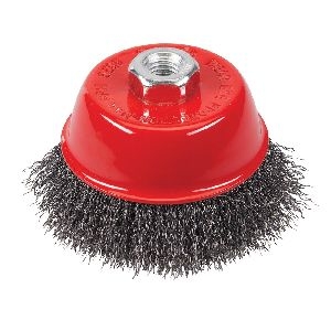 Silverline - Stahldraht-Topfbürste, gewellt, 100 mm