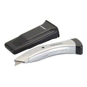 Silverline - Ergonomisches Teppichmesser mit Klingenrückzug, 180 mm