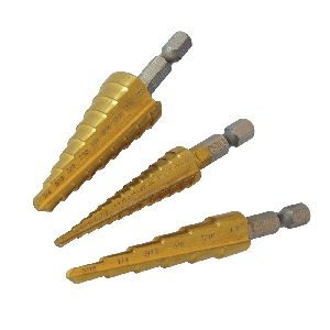 Silverline - Titanbeschichtete HSS-Stufenbohrer, 3-tlg. Satz, 3-tlg.