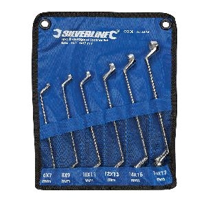 Silverline - Doppelringschlüssel, gekröpft, 6-tlg. Satz, 6–17 mm