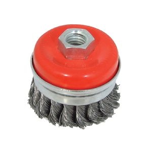 Silverline - Stahldraht-Topfbürste, gezopft, 65 mm