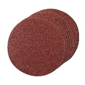 Silverline - Klettschleifscheiben, 125 mm, 10-tlg. Satz, 4 x 60er- u. je 2 x 80er-, 120er-, 240er-Körnung