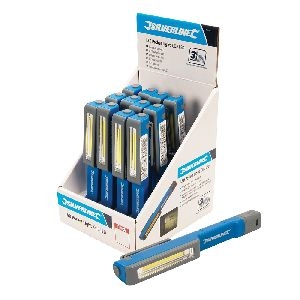 Silverline - LED-Taschenlampen, Verkaufsdisplay, 12 Stck. COB-LED, 1,5 W, 12-tlg.
