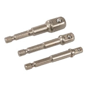Silverline - Stecknussadapter, 3-tlg. Satz, 1/4, 3/8 u. 1/2 Zoll