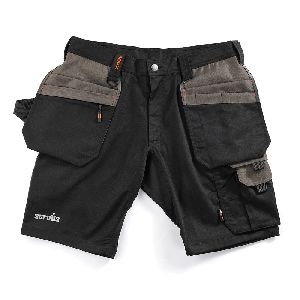 Scruffs - Arbeitsshorts „Worker Plus“ mit Holstertaschen, schwarz, Größe 54