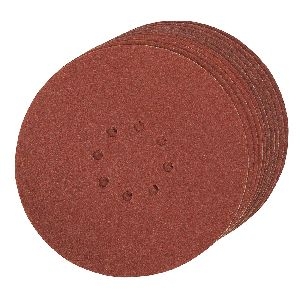 Silverline - Klettschleifscheiben, gelocht, 225 mm, 10er-Pckg., 80er-Körnung