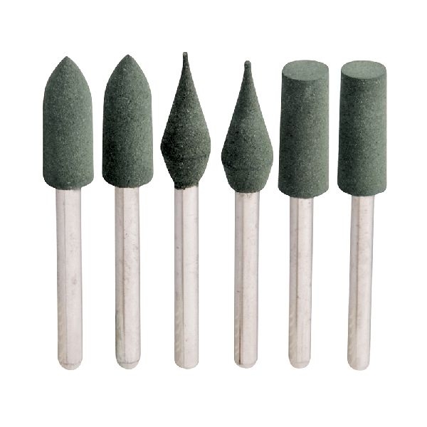 Silverline - Gummi-Polierstifte für Rotationswerkzeuge, 6-tlg. Satz, Ø 6 mm