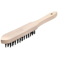 Drahthandbürste mit Holzgriff, 5-reihig