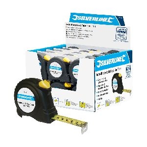 Silverline - Rollbandmaße mit automatischer Rücklaufsperre, Verkaufsdisplay, 3 m x 16 mm, 30 Stck.