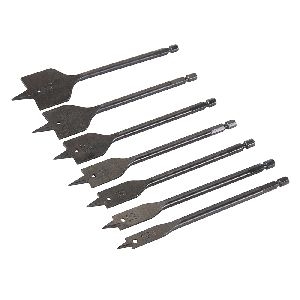 Silverline - Flachfräsbohrer, 7-tlg. Satz, 10–40 mm