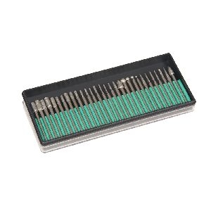 Silverline - Diamant-Schleifstifte für Rotationswerkzeuge, 30-tlg. Satz, Schaft: 3,17 mm