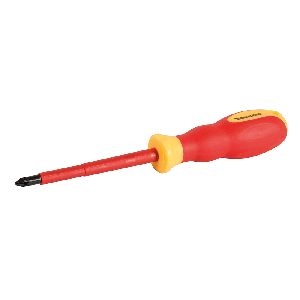 Silverline - VDE-Elektriker-Schraubendreher mit Weichgriff, PZ 2 x 100 mm