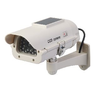 Silverline - Solarbetriebene Überwachungskamera-Attrappe mit LED-Licht, Solarbetrieben