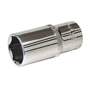 Silverline - Sechskant-Steckschlüsseleinsatz, lang, metrisch, 1/2-Zoll-Antrieb, 27 mm