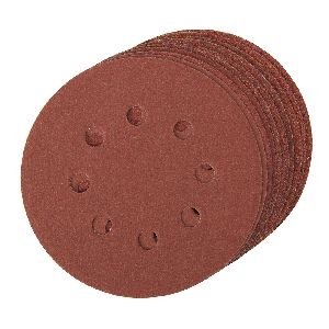 Silverline - Klettschleifscheiben, gelocht, 125 mm, 10-tlg. Satz, 125 mm, 4x60er-, 2x80er-, 2x120er-, 2x240er-Korn
