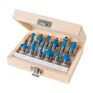 Silverline - 12-mm-Hartmetall-Fräser, 12-tlg. Satz, 12 mm