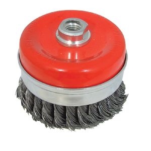 Silverline - Stahldraht-Topfbürste, gezopft, 100 mm