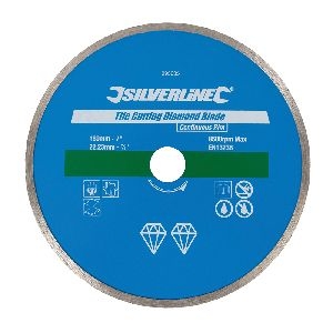 Silverline - Diamant-Fliesentrennscheibe, 180 x 22,23 mm, geschlossener Rand