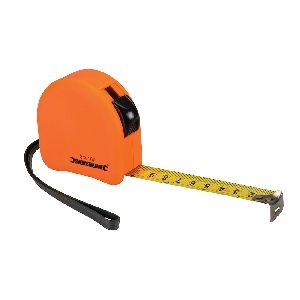 Silverline - Rollbandmaß in Signalfarbe, 5 m / 16 ft x 19 mm