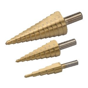 Silverline - Titanbeschichtete HSS-Stufenbohrer, 3-tlg. Satz, 3-tlg.