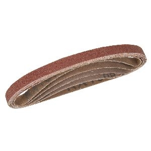Silverline - Schleifbänder, 10 x 330 mm, 5-tlg. Satz, 40er-, 60er-, zwei 80er- u. eine 120er-Körnung