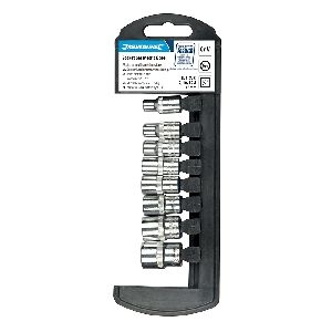 Silverline - Sechskant-Steckschlüsseleinsätze, metrisch, 1/4-Zoll-Antrieb, 8-tlg. Satz, 5–13 mm